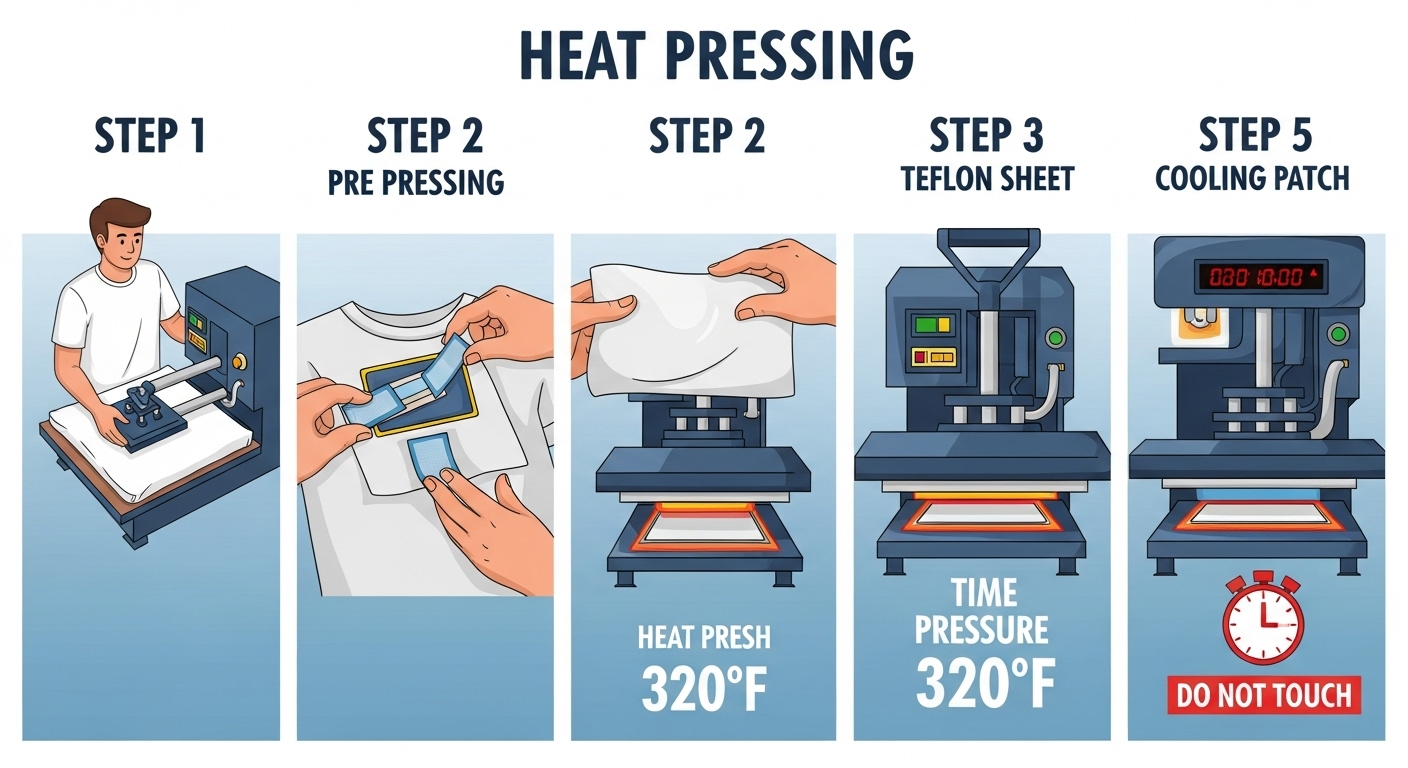 Step-by-Step Heat Pressing Instructions for Custom Patches
